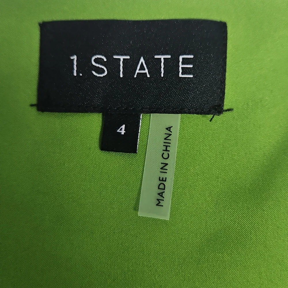 1.State Sleeveless Button Down V-neck Vest: Salted Lime: Size- 4‎